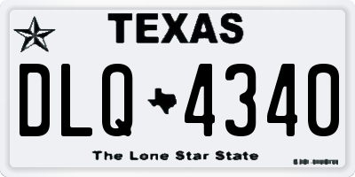 TX license plate DLQ4340