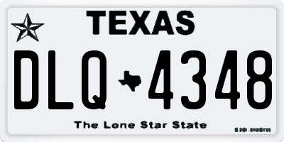 TX license plate DLQ4348
