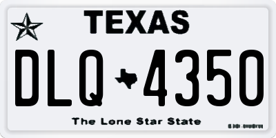 TX license plate DLQ4350