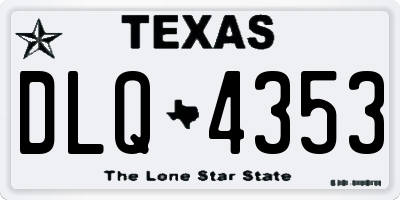 TX license plate DLQ4353