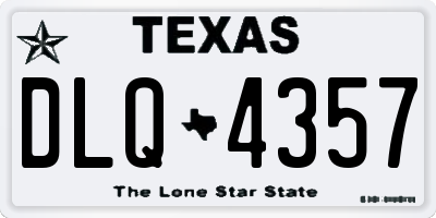 TX license plate DLQ4357