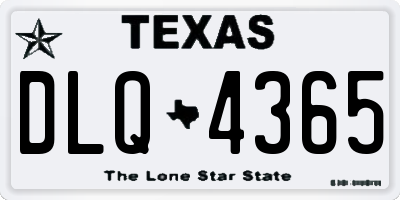 TX license plate DLQ4365