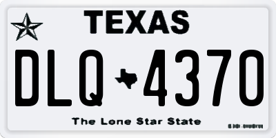 TX license plate DLQ4370
