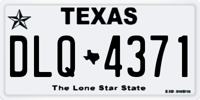 TX license plate DLQ4371