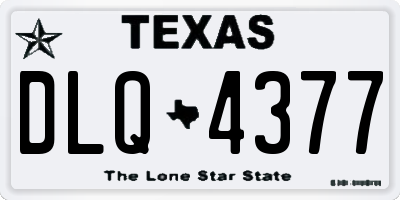 TX license plate DLQ4377