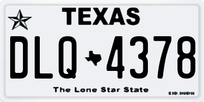 TX license plate DLQ4378