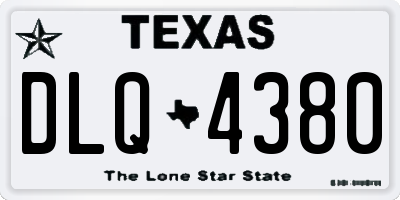 TX license plate DLQ4380