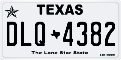 TX license plate DLQ4382
