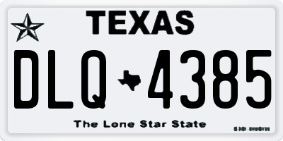 TX license plate DLQ4385