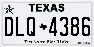 TX license plate DLQ4386