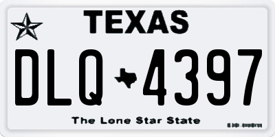 TX license plate DLQ4397