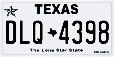 TX license plate DLQ4398