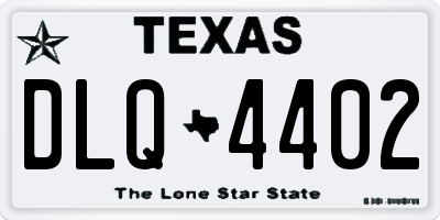 TX license plate DLQ4402