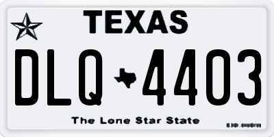 TX license plate DLQ4403