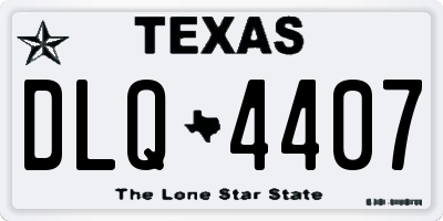 TX license plate DLQ4407