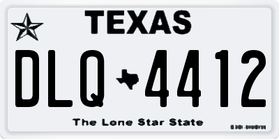 TX license plate DLQ4412