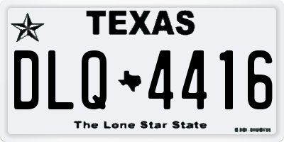 TX license plate DLQ4416