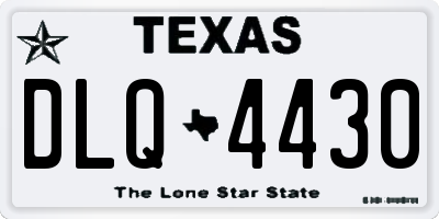 TX license plate DLQ4430