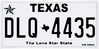 TX license plate DLQ4435
