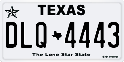 TX license plate DLQ4443