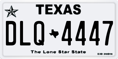 TX license plate DLQ4447
