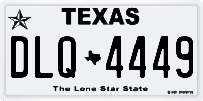 TX license plate DLQ4449