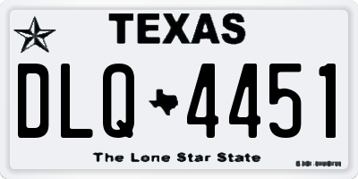 TX license plate DLQ4451