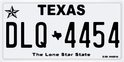 TX license plate DLQ4454