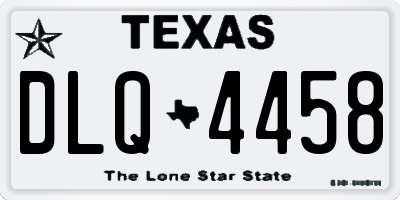 TX license plate DLQ4458
