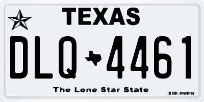 TX license plate DLQ4461