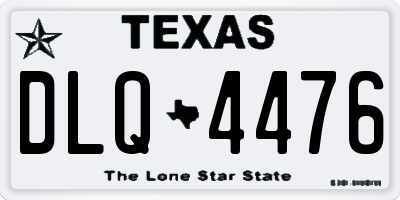 TX license plate DLQ4476