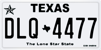 TX license plate DLQ4477
