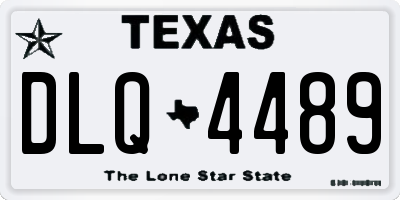 TX license plate DLQ4489