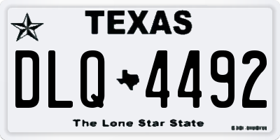 TX license plate DLQ4492