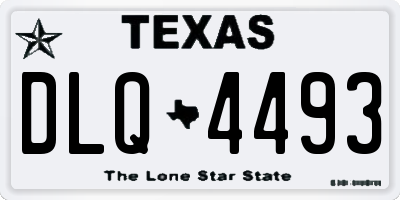 TX license plate DLQ4493
