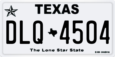 TX license plate DLQ4504