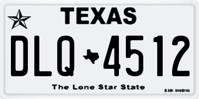 TX license plate DLQ4512