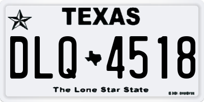TX license plate DLQ4518
