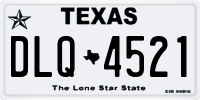 TX license plate DLQ4521