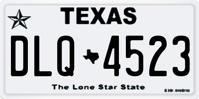 TX license plate DLQ4523