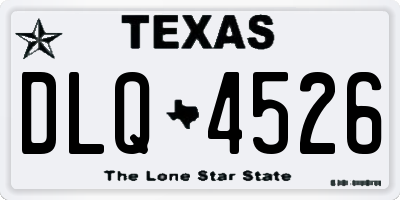 TX license plate DLQ4526