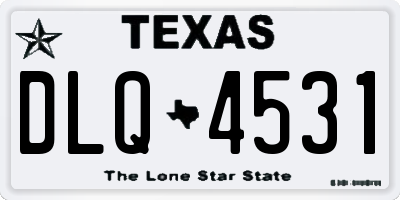 TX license plate DLQ4531