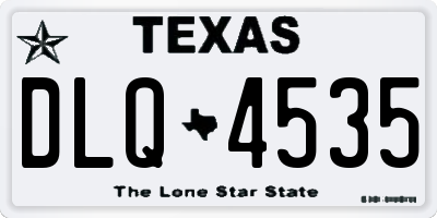 TX license plate DLQ4535