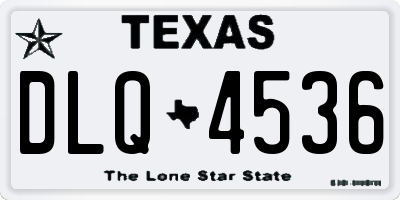 TX license plate DLQ4536