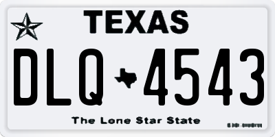 TX license plate DLQ4543