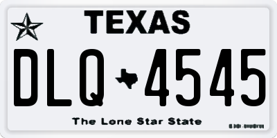 TX license plate DLQ4545