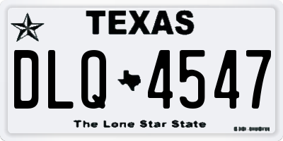 TX license plate DLQ4547
