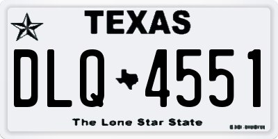 TX license plate DLQ4551
