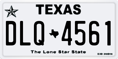 TX license plate DLQ4561