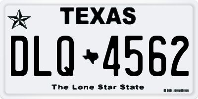 TX license plate DLQ4562